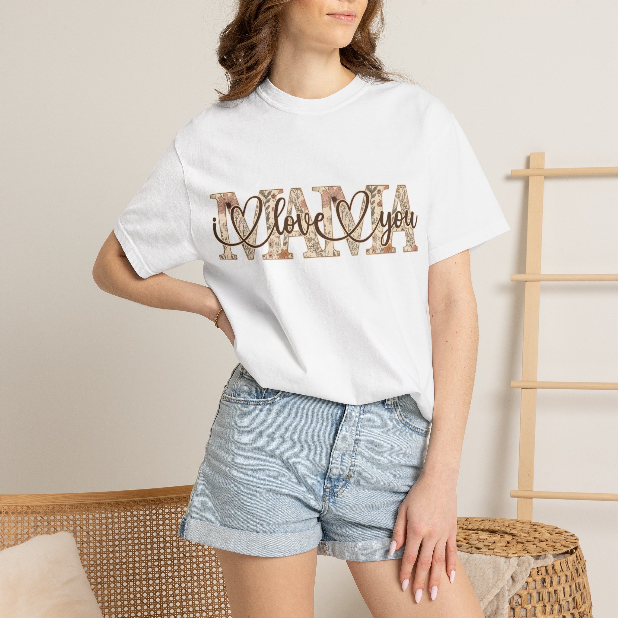 Mama I Love You T-Shirt — Floral Leopard Mom Tee - Image 23