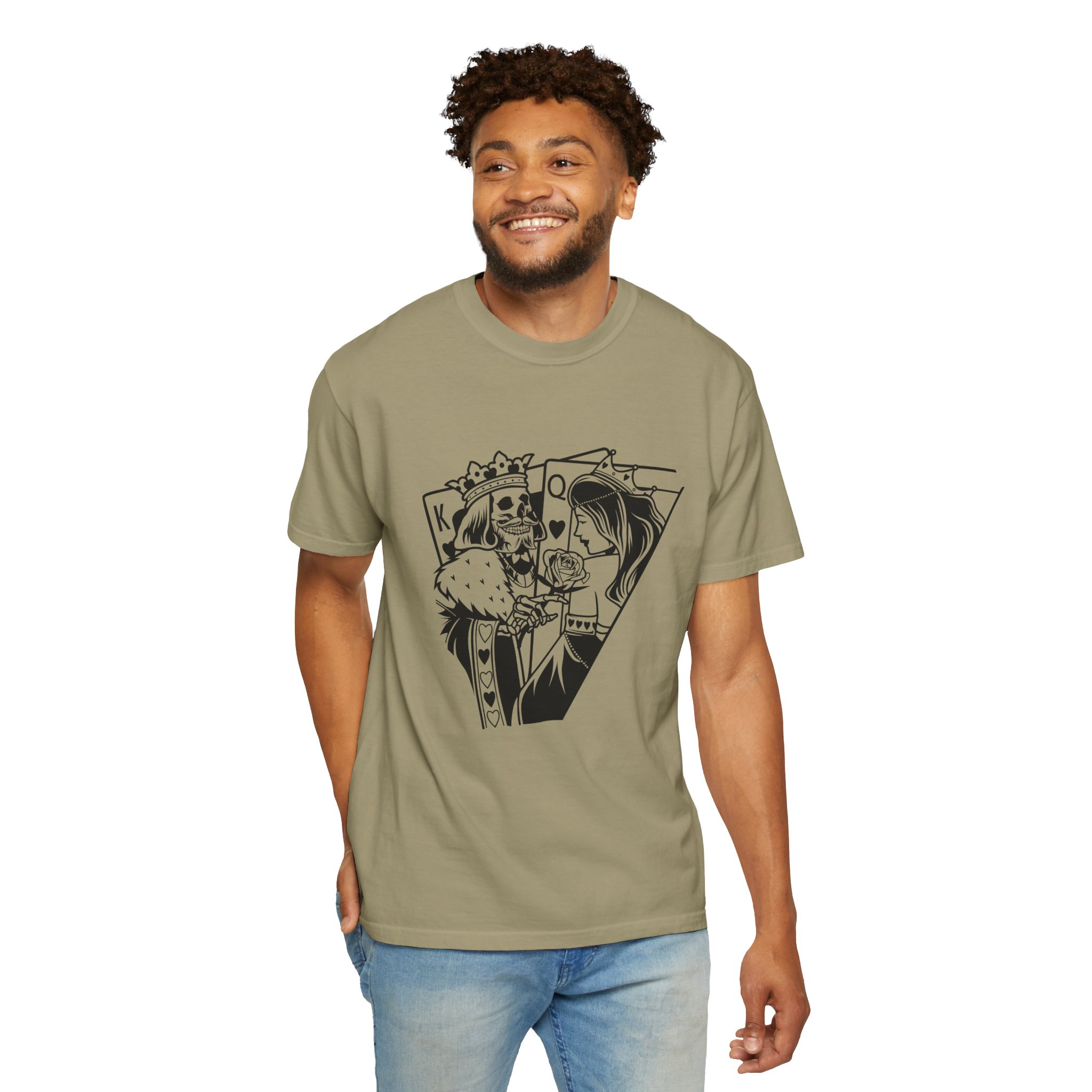 King & Queen Skull T-Shirt — Gothic Playing Card Design - Image 6