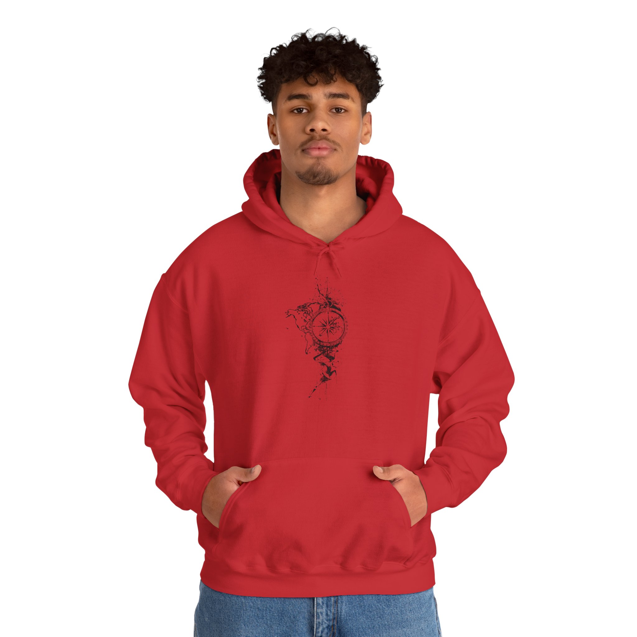 Compass Rose Hoodie — Minimal Nautical Compass Illustration Hoodie - Image 7