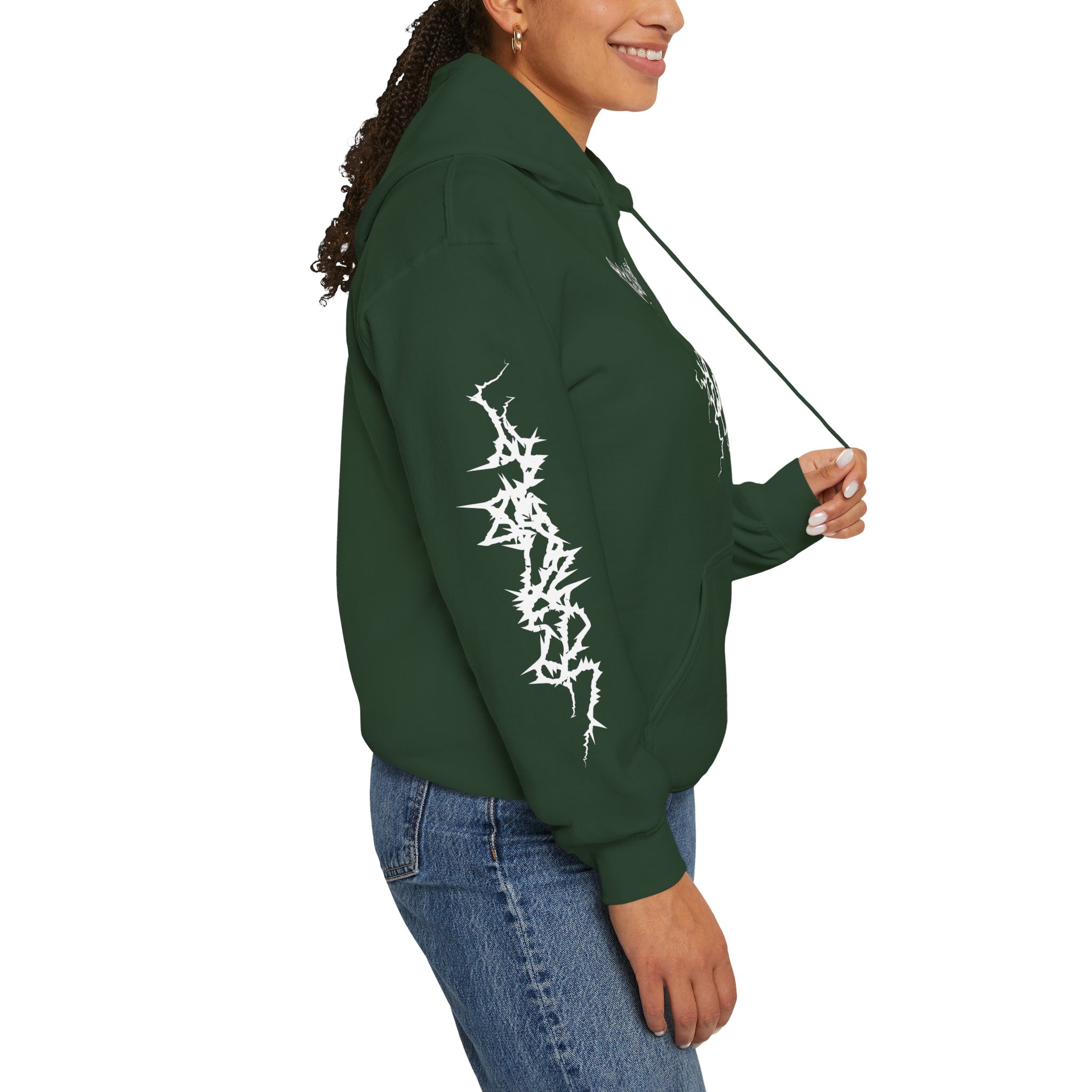 Scary Skull Black Hoodie — Gothic Horror Graphic Pullover - Image 20