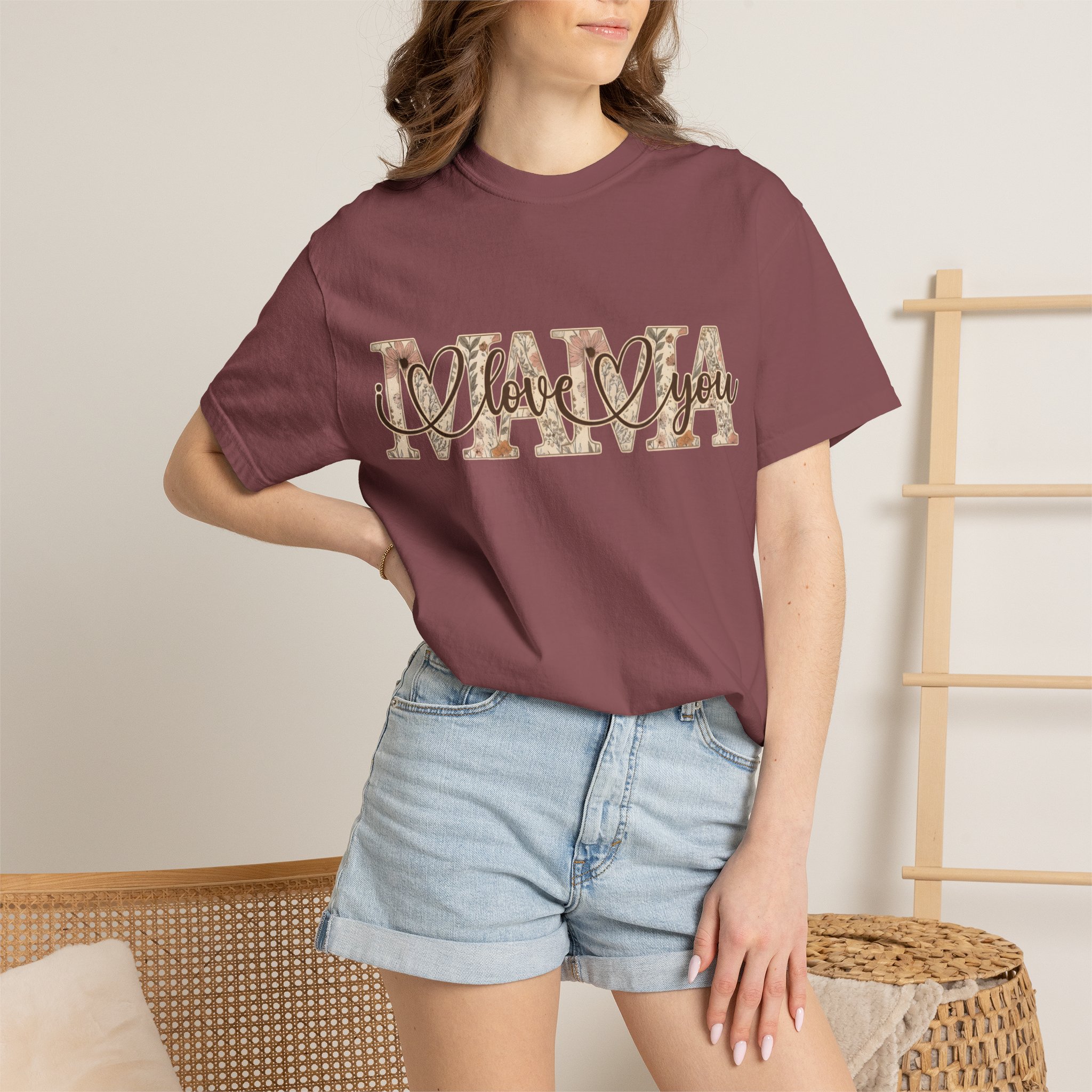 Mama I Love You T-Shirt — Floral Leopard Mom Tee - Image 31