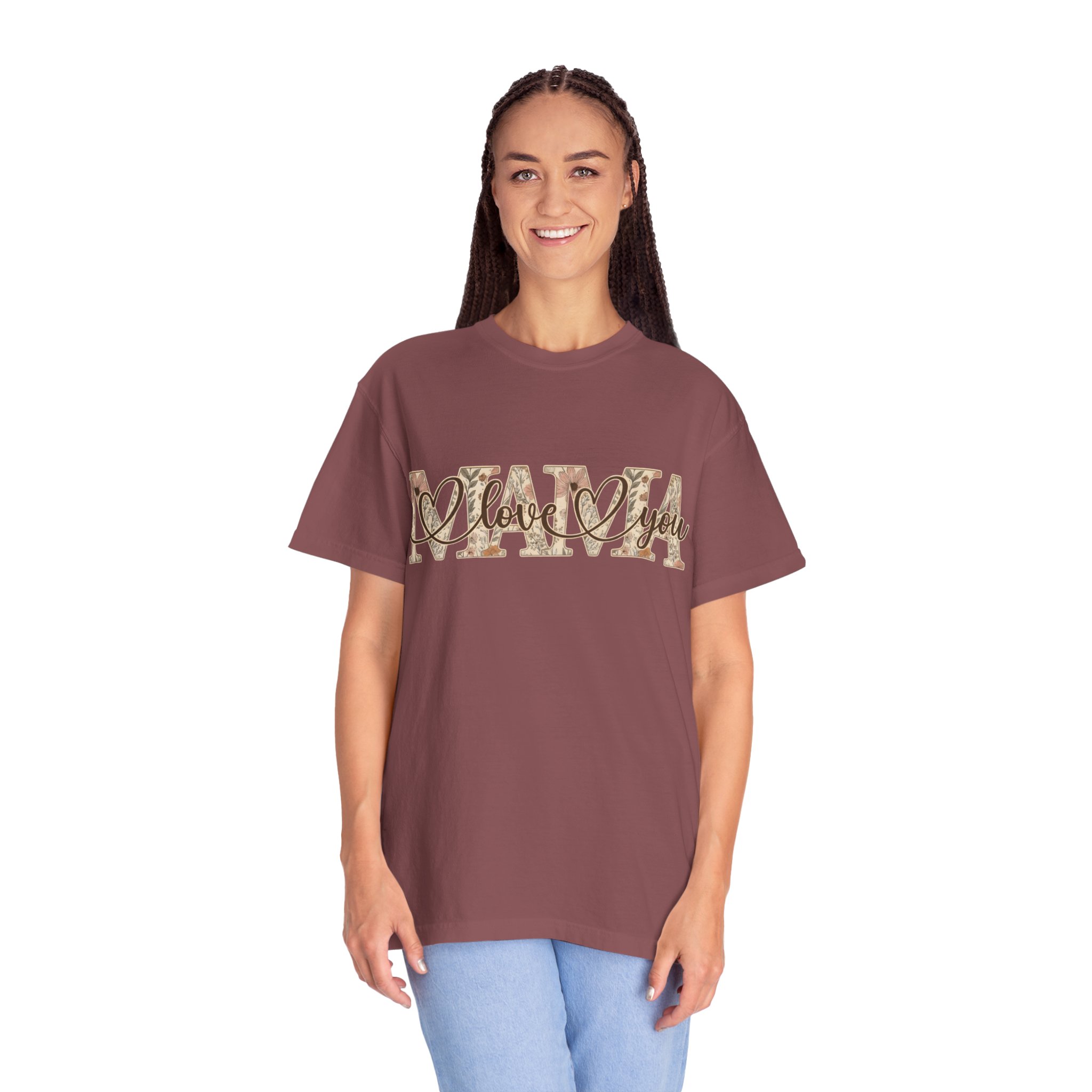 Mama I Love You T-Shirt — Floral Leopard Mom Tee - Image 6