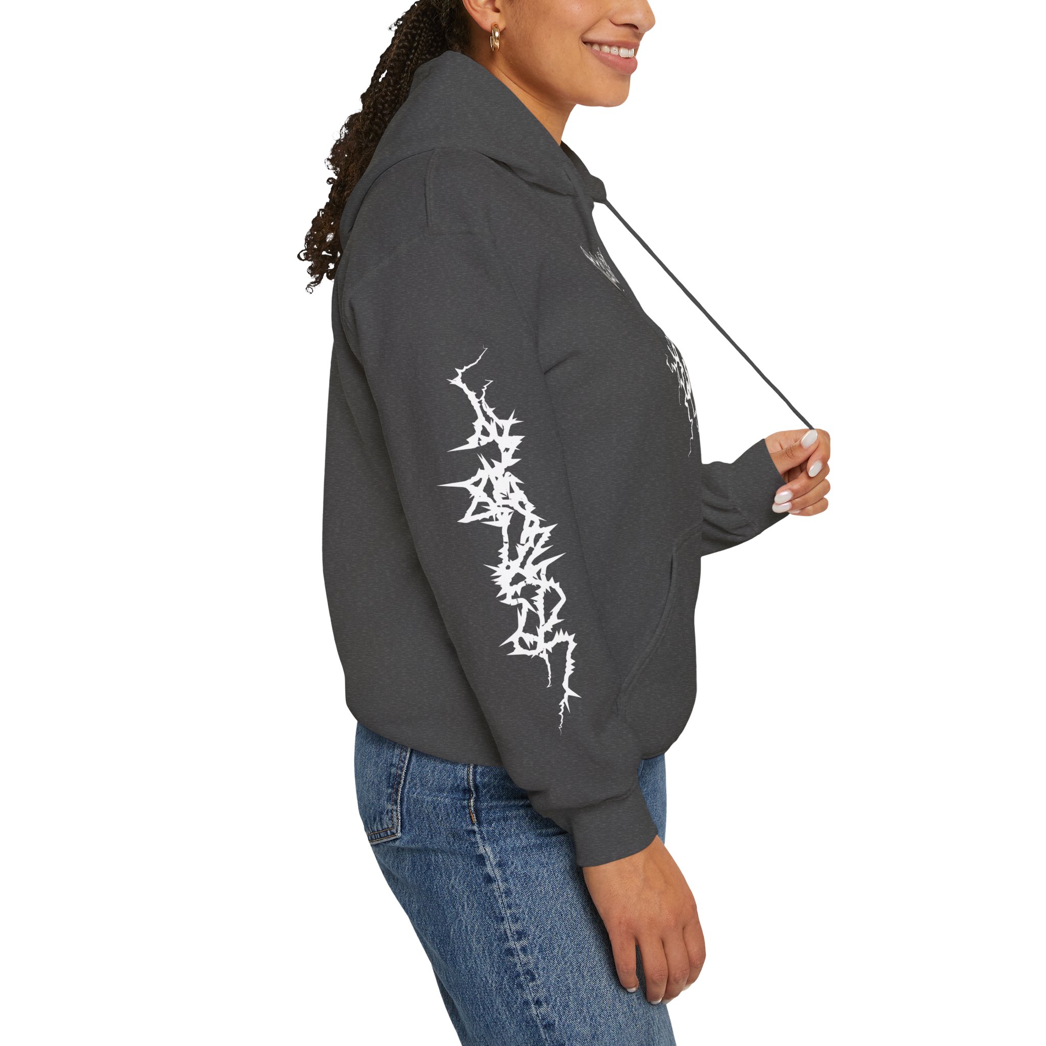 Scary Skull Black Hoodie — Gothic Horror Graphic Pullover - Image 5