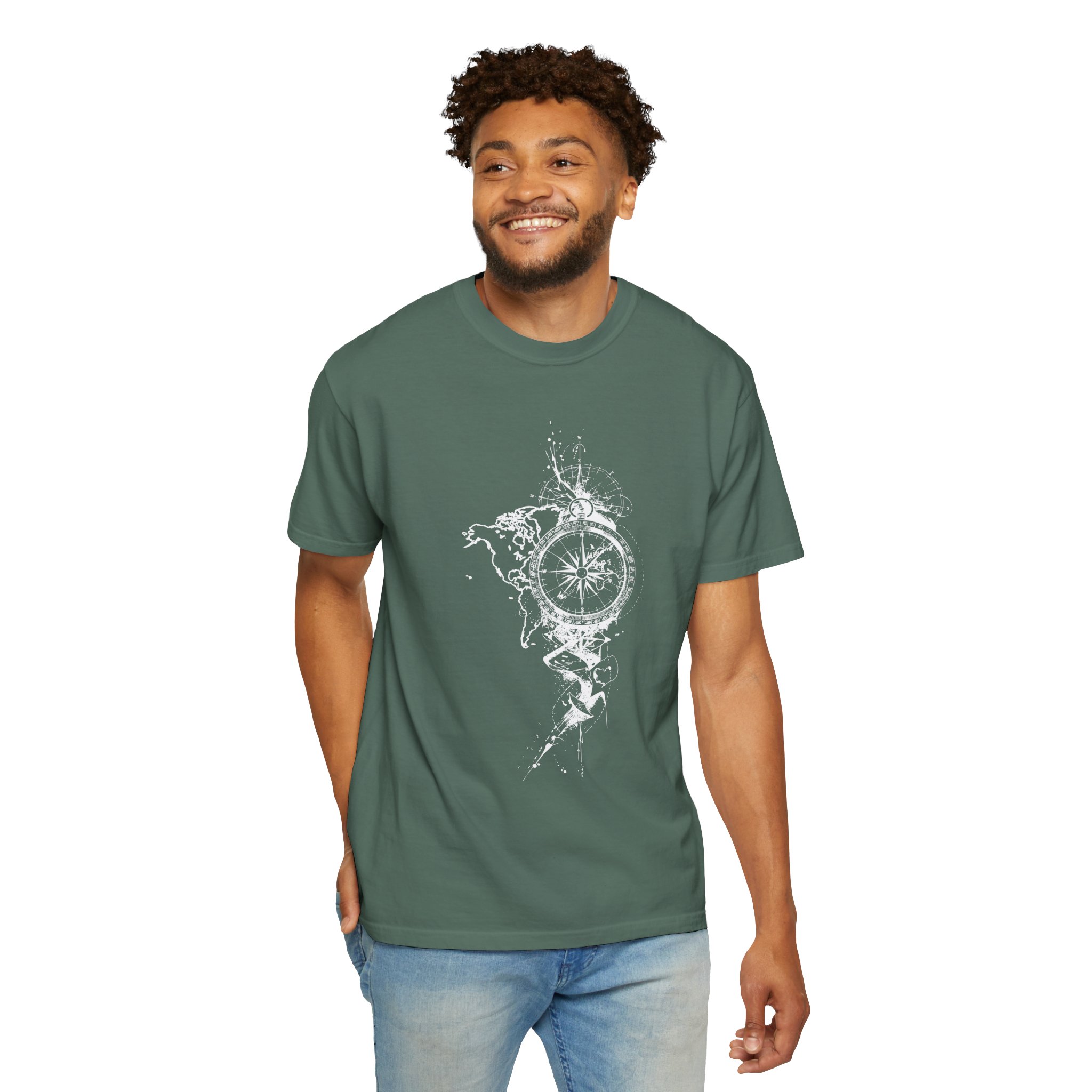 Compass Splash T-Shirt — Nautical Adventure Graphic Tee - Image 8