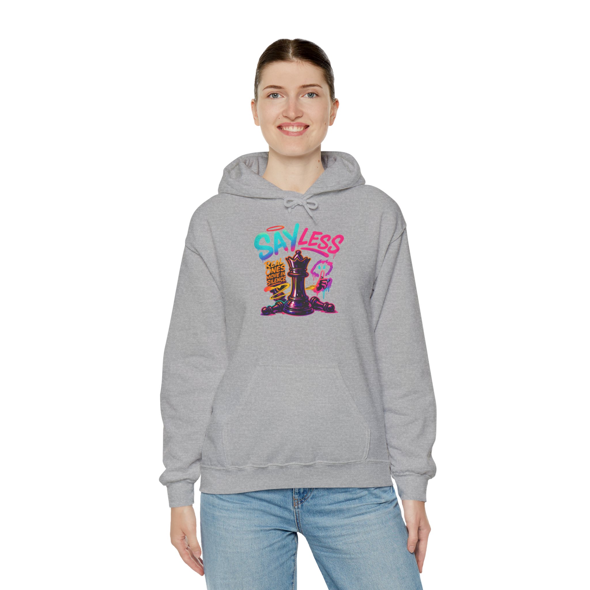 Sayless Chess Hoodie — Playful Chess King Graphic Pullover - Image 5