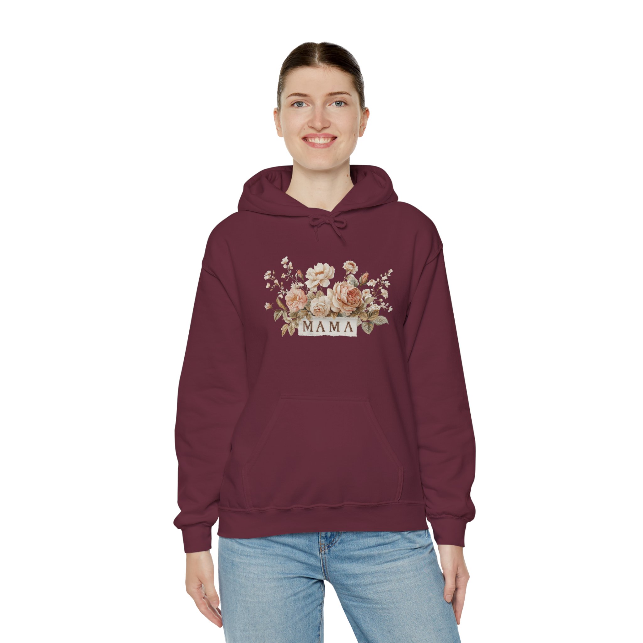 Mama Floral Hoodie – Rustic Rose Mother’s Day Sweatshirt - Image 5