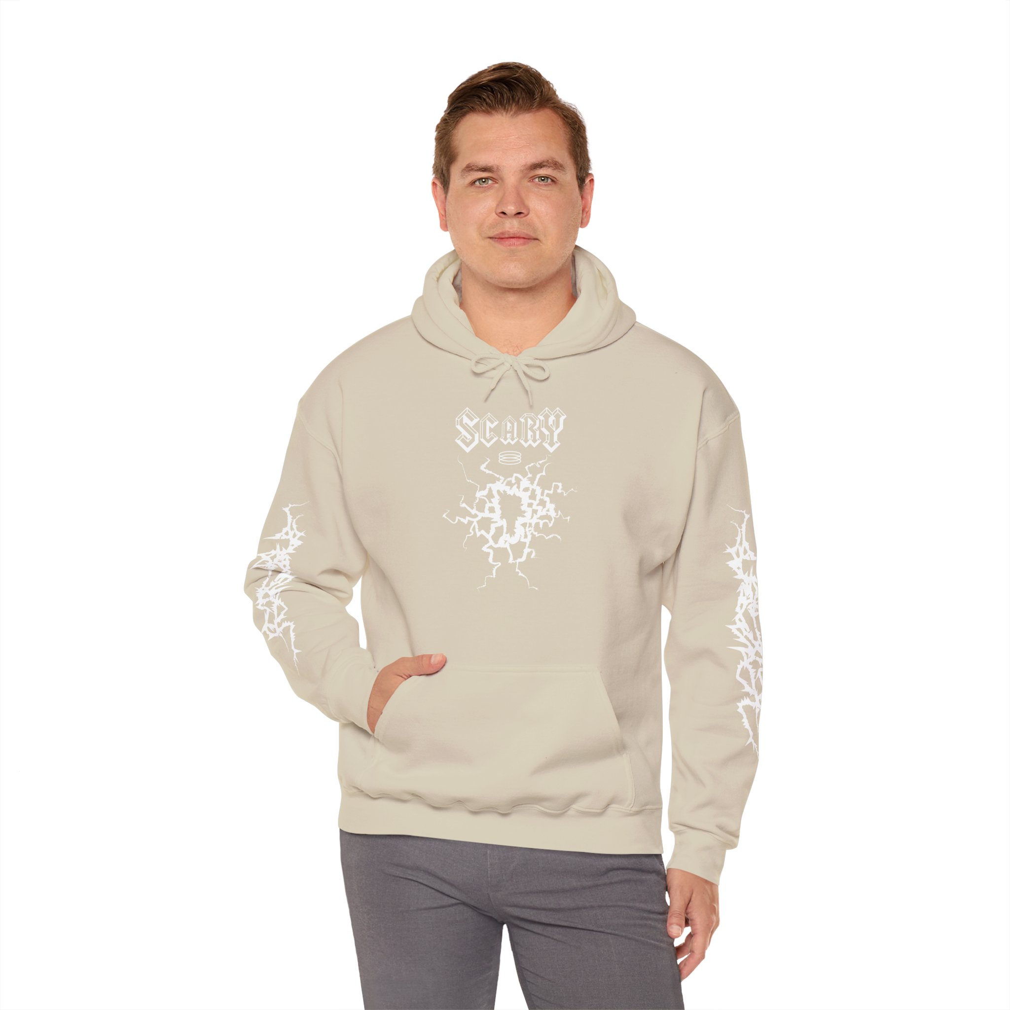 Scary Skull Black Hoodie — Gothic Horror Graphic Pullover - Image 22