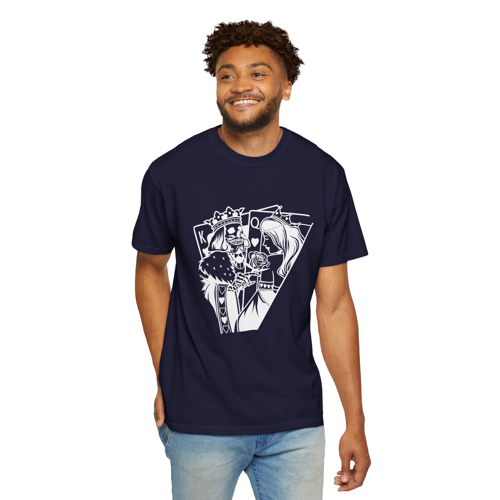 Playing Card King & Queen T-Shirt — Romantic Royalty Graphic Tee - Image 9