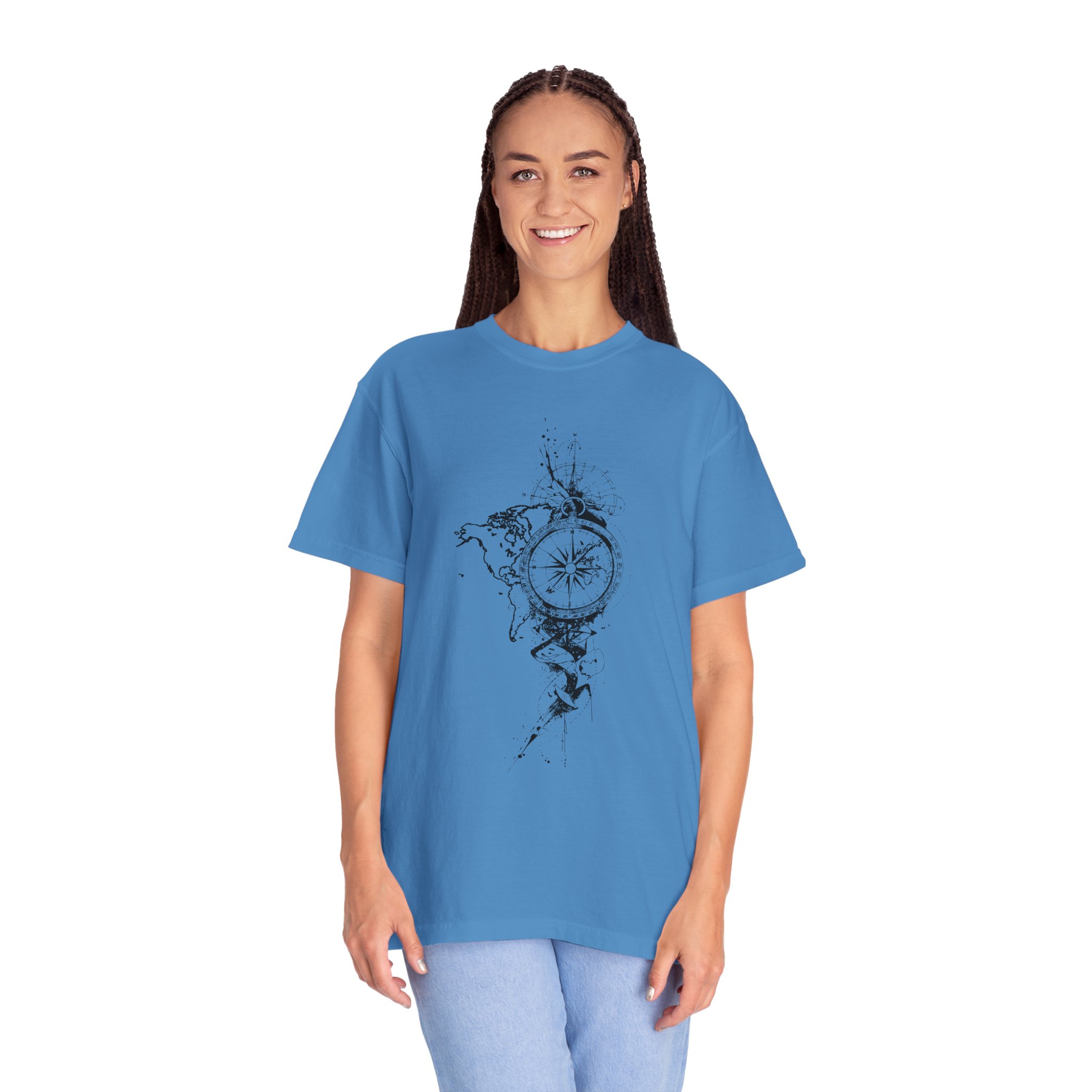 Compass Splash T-Shirt — Nautical Adventure Graphic Tee - Image 15
