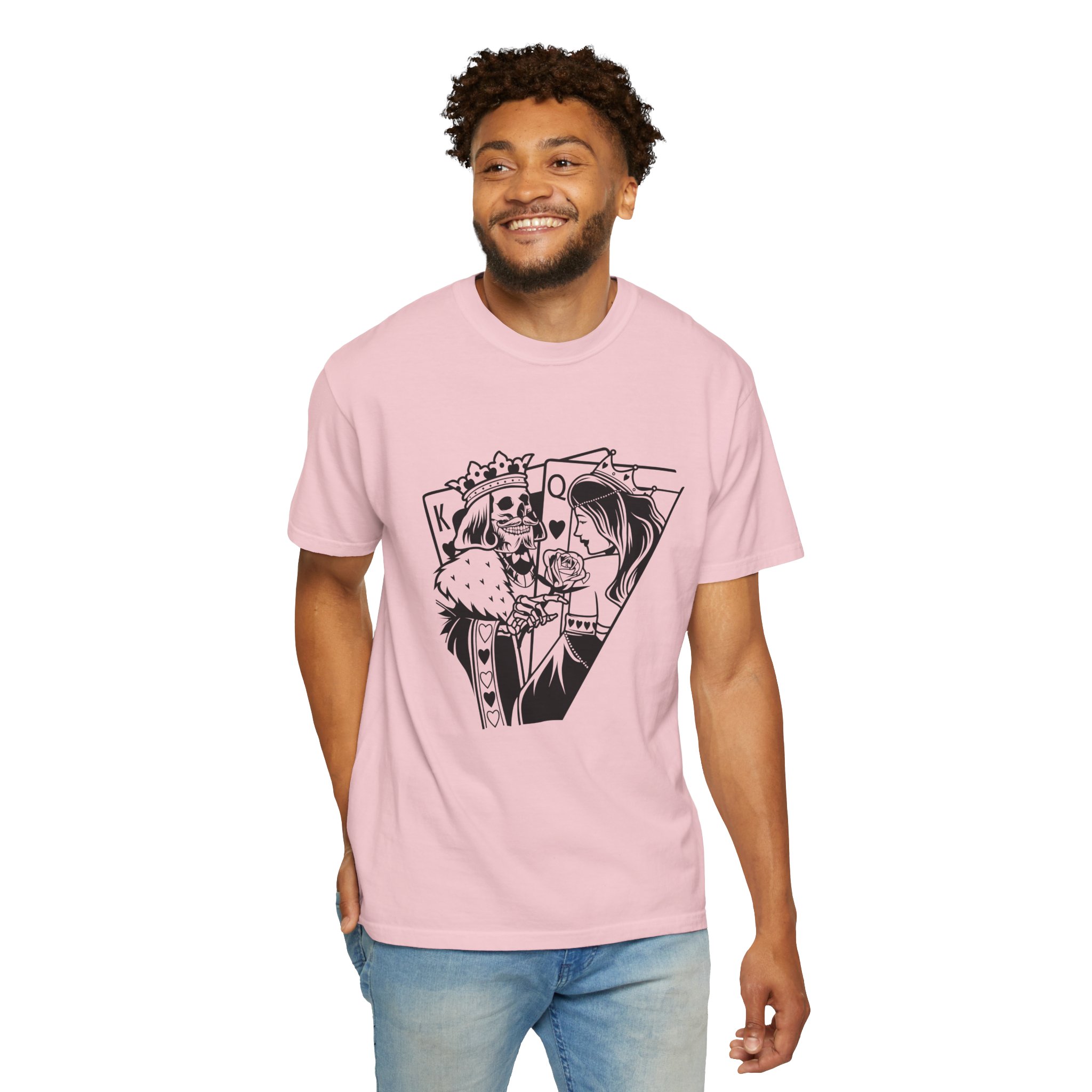King & Queen Skull T-Shirt — Gothic Playing Card Design - Image 14