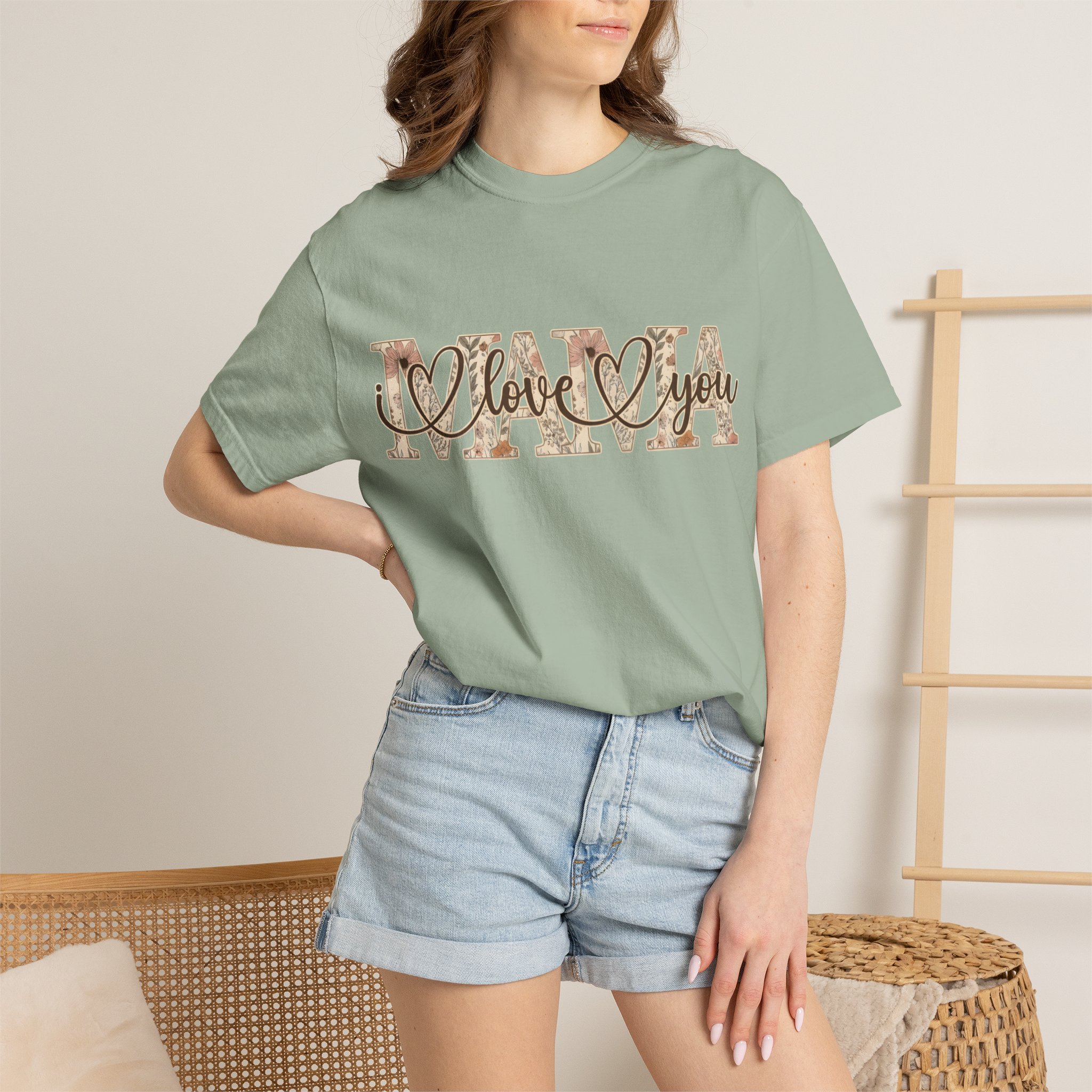Mama I Love You T-Shirt — Floral Leopard Mom Tee - Image 55