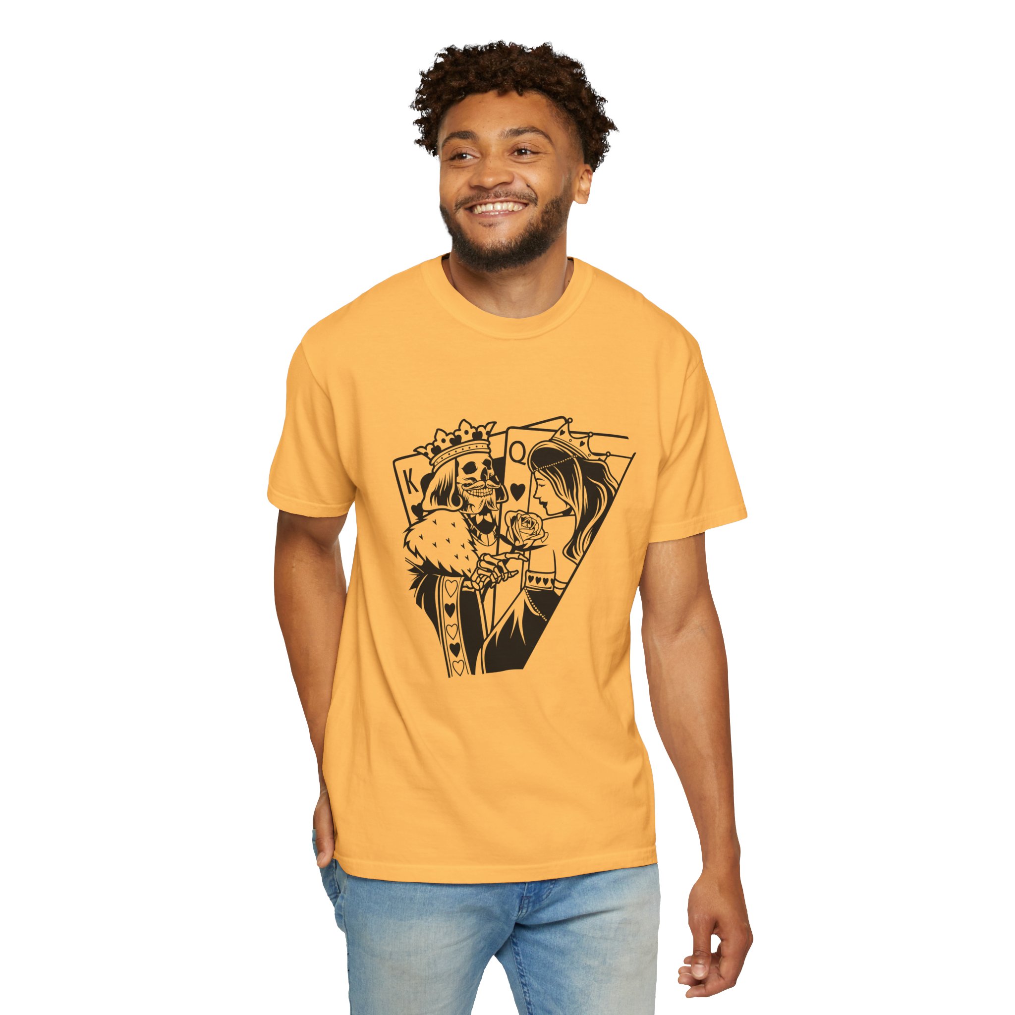 King & Queen Skull T-Shirt — Gothic Playing Card Design - Image 4