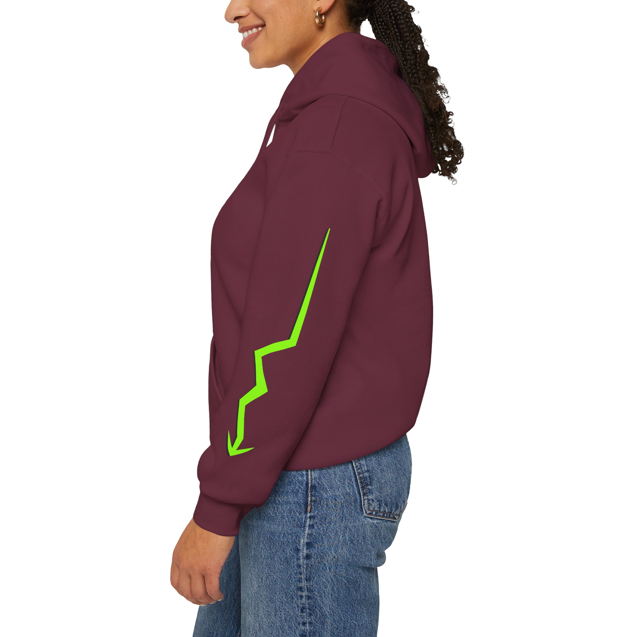 Next Level Hoodie — Neon Green Graphic Pullover - Image 6