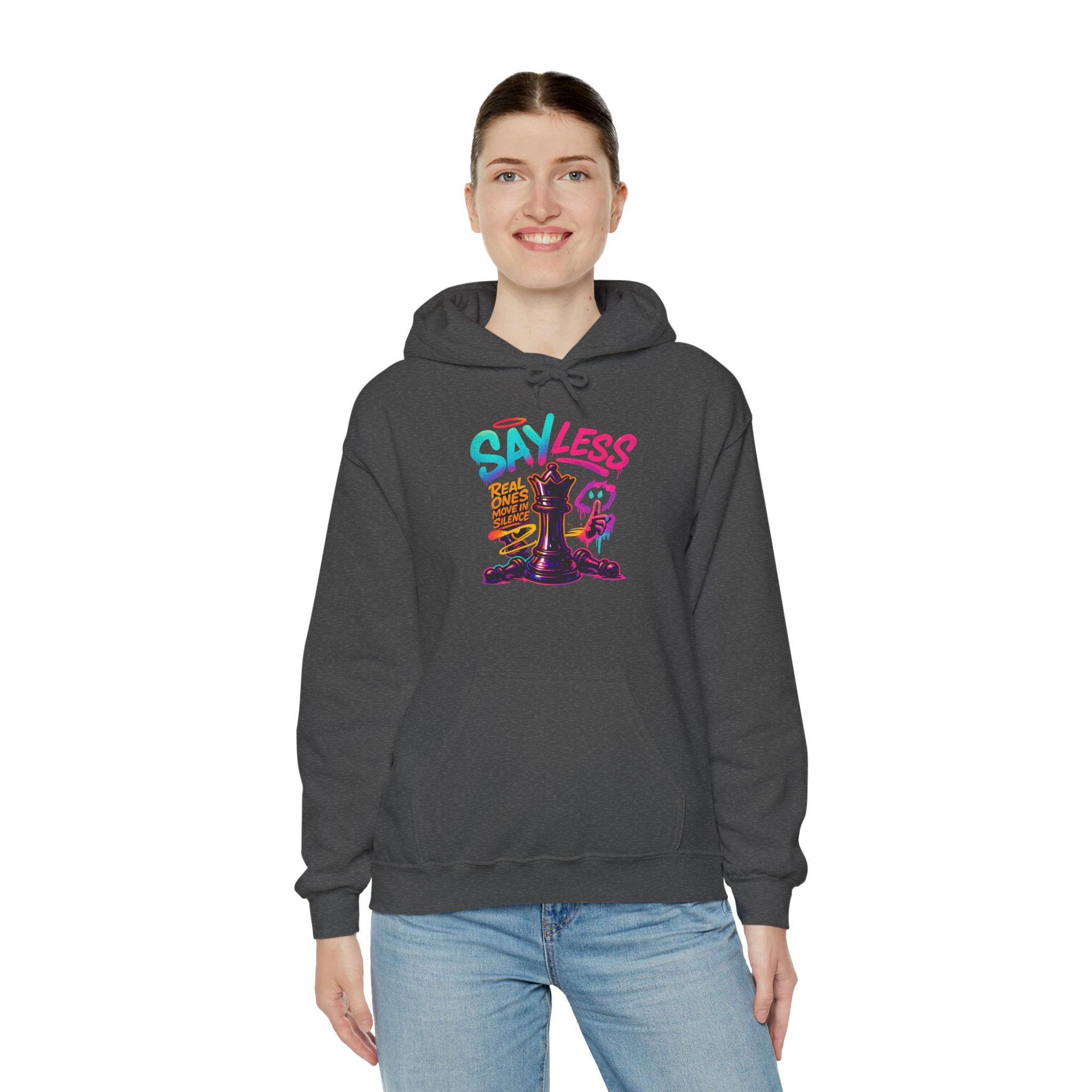 Sayless Chess Hoodie — Playful Chess King Graphic Pullover - Image 9