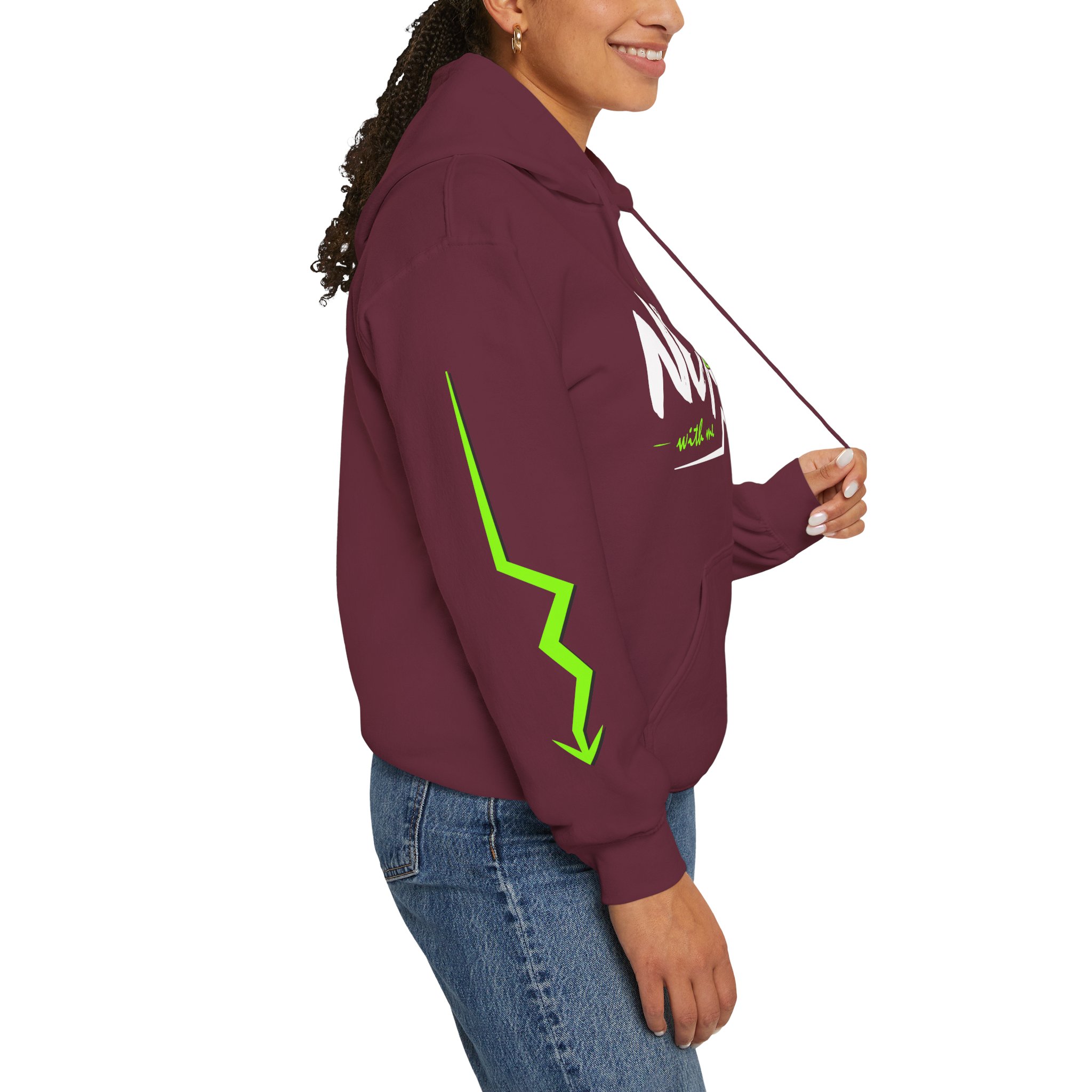 Next Level Hoodie — Neon Green Graphic Pullover - Image 5