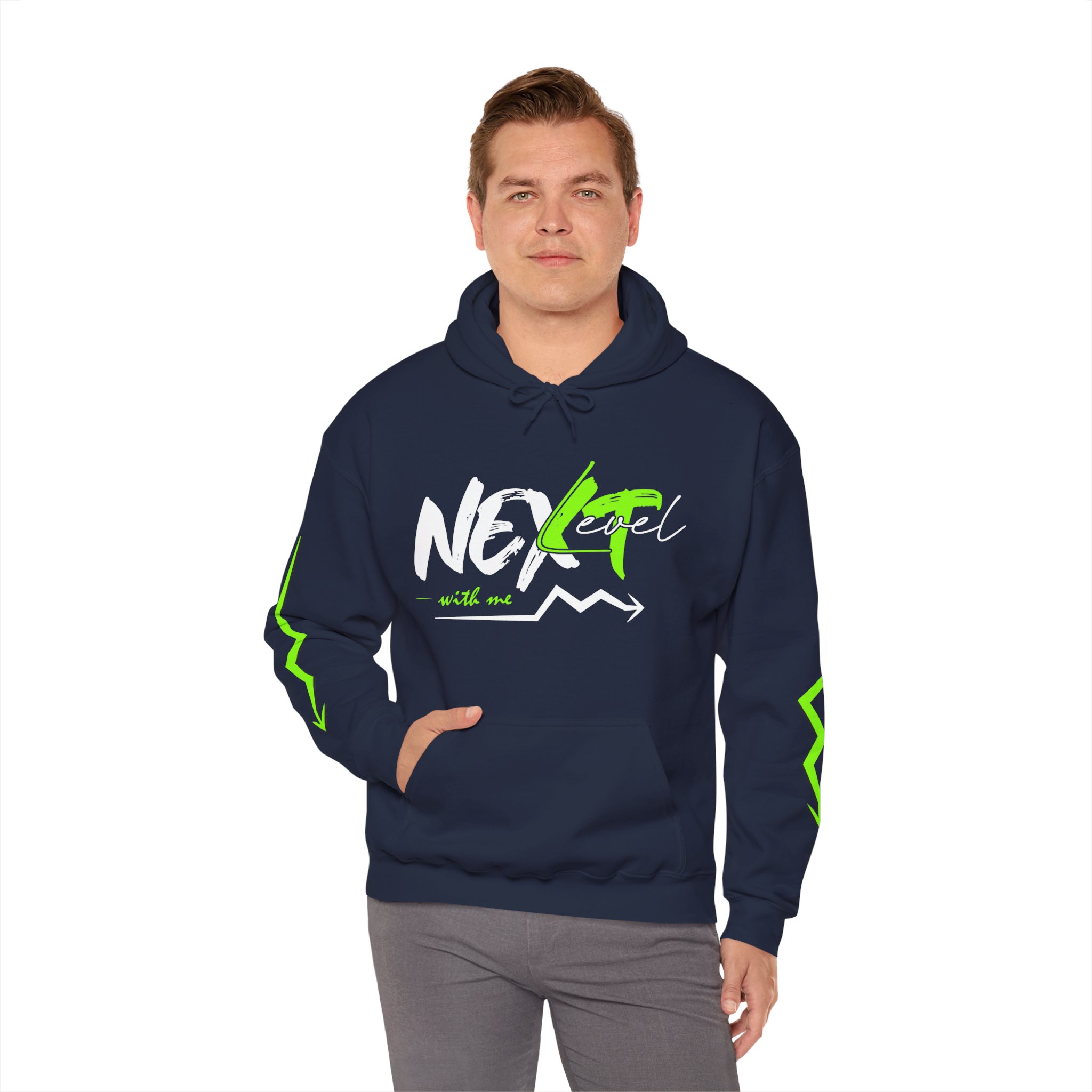 Next Level Hoodie — Neon Green Graphic Pullover - Image 19