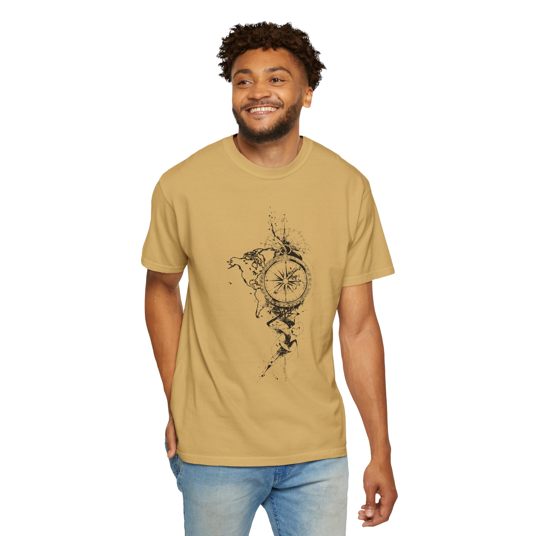 Compass Splash T-Shirt — Nautical Adventure Graphic Tee - Image 4