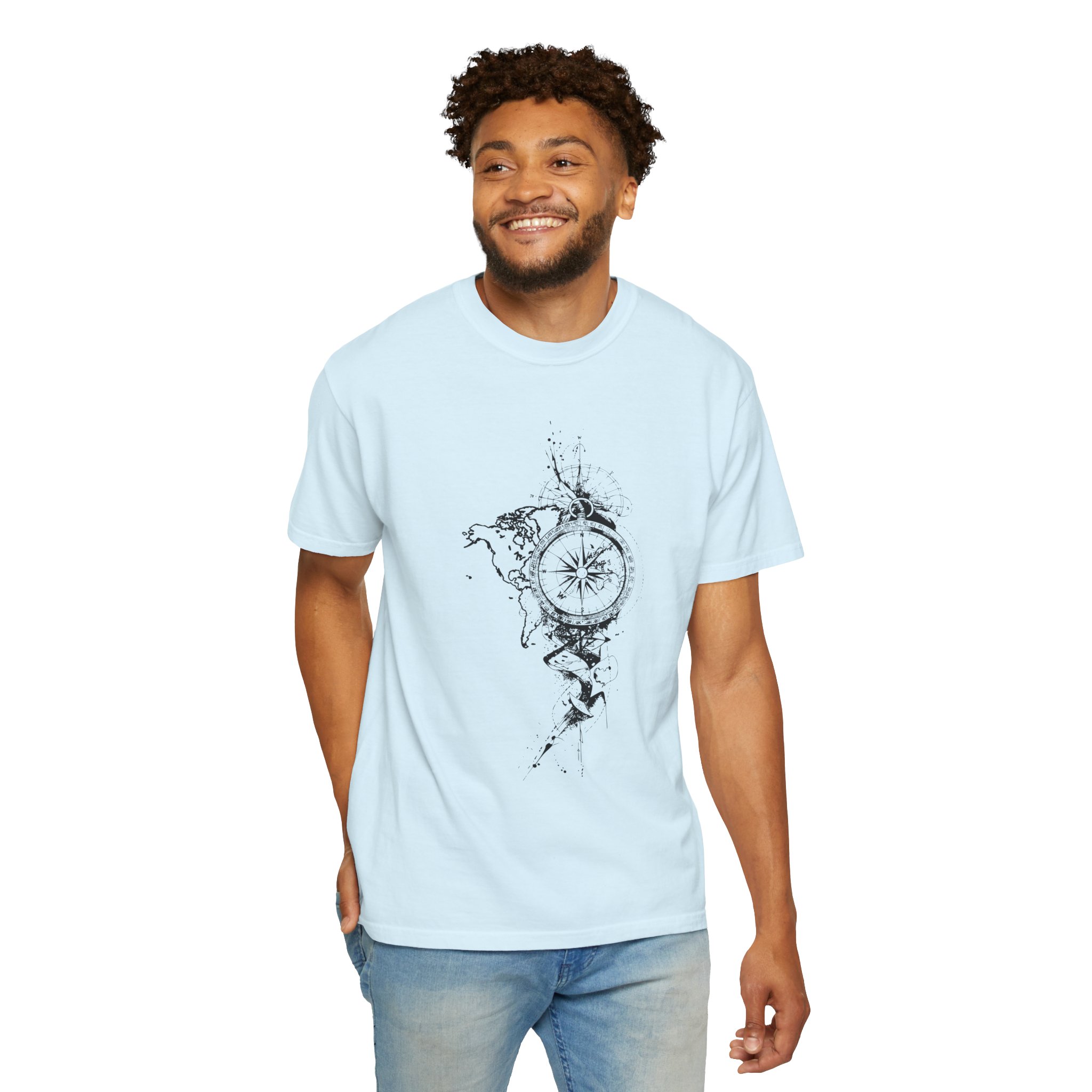 Compass Splash T-Shirt — Nautical Adventure Graphic Tee - Image 8