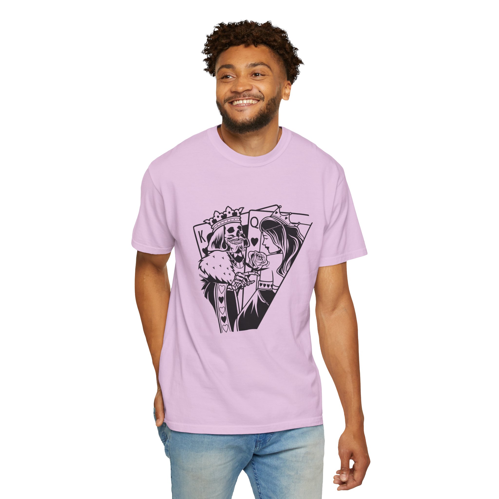 King & Queen Skull T-Shirt — Gothic Playing Card Design - Image 13
