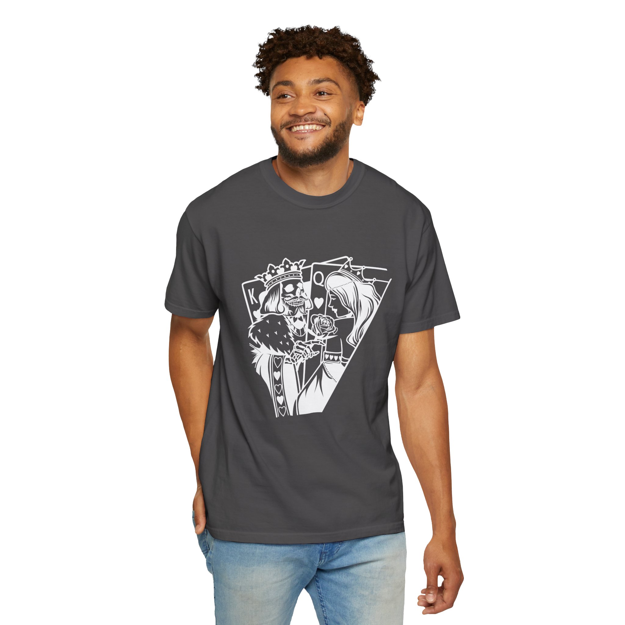 Playing Card King & Queen T-Shirt — Romantic Royalty Graphic Tee - Image 10