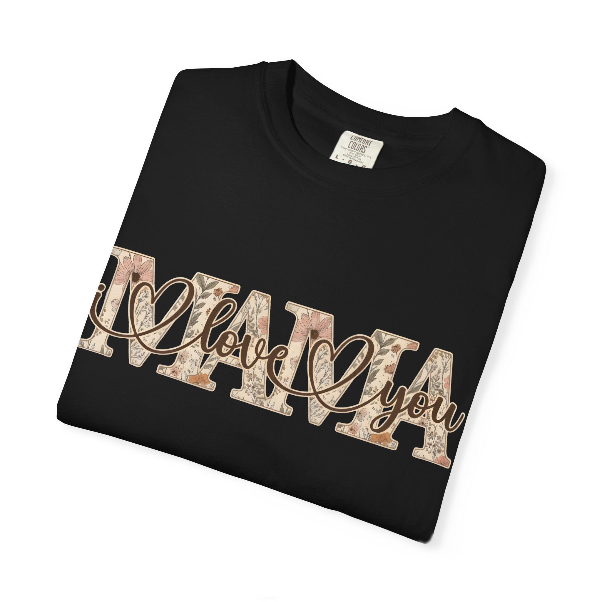 Mama I Love You T-Shirt — Floral Leopard Mom Tee - Image 86