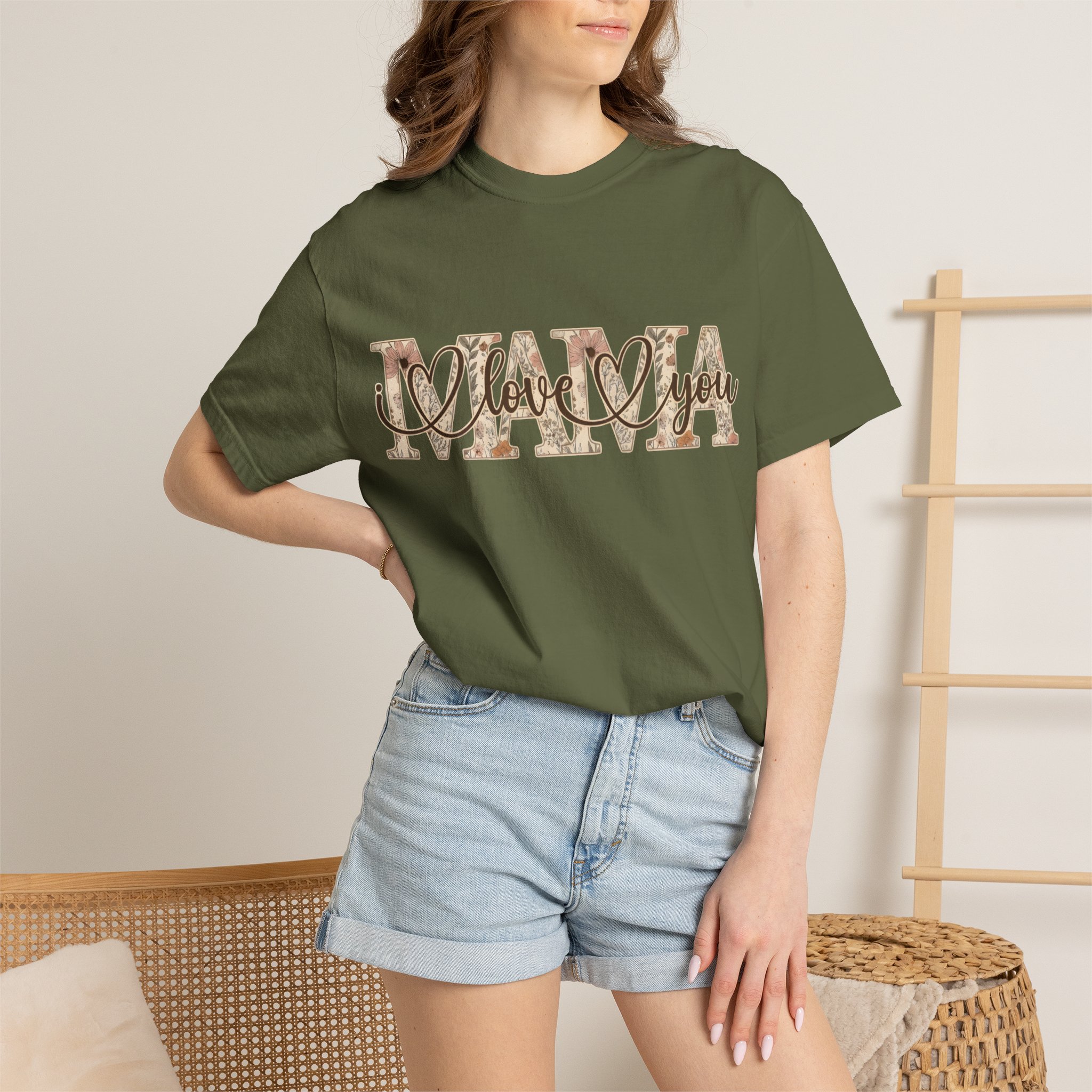 Mama I Love You T-Shirt — Floral Leopard Mom Tee - Image 51