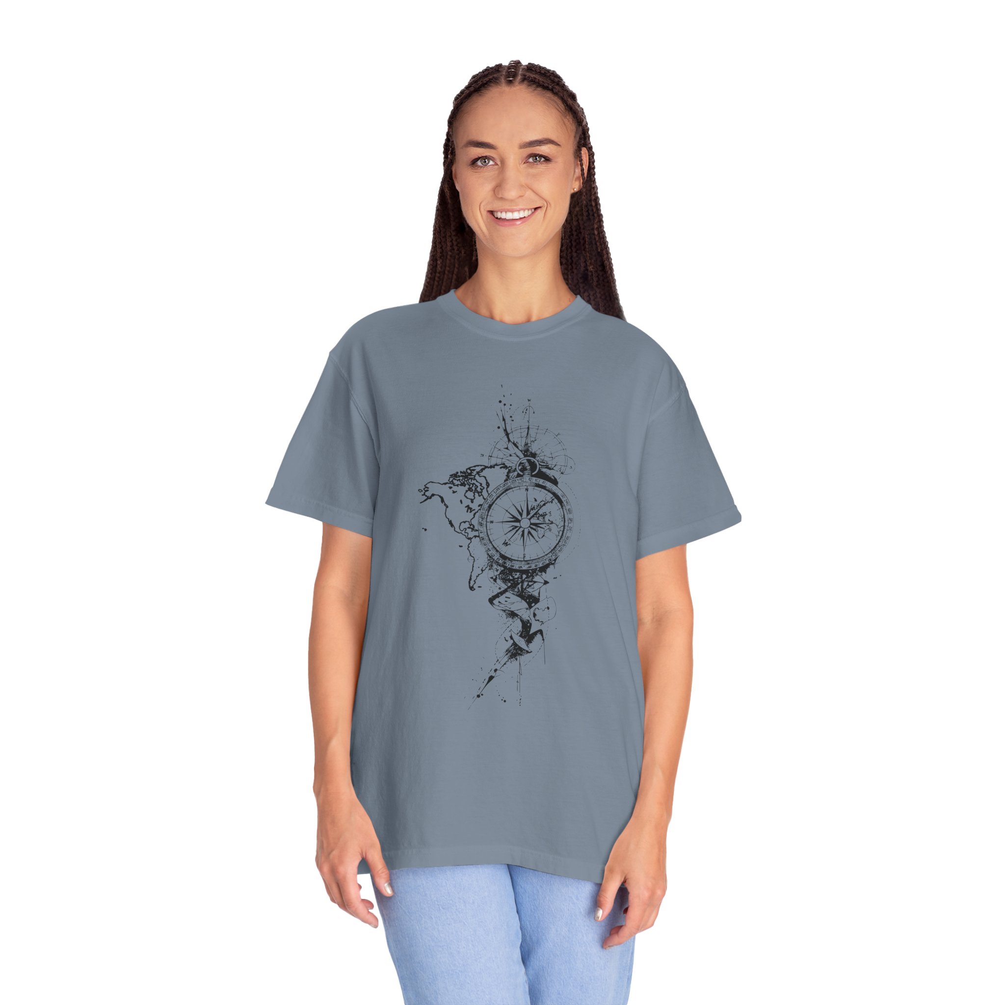 Compass Splash T-Shirt — Nautical Adventure Graphic Tee - Image 14