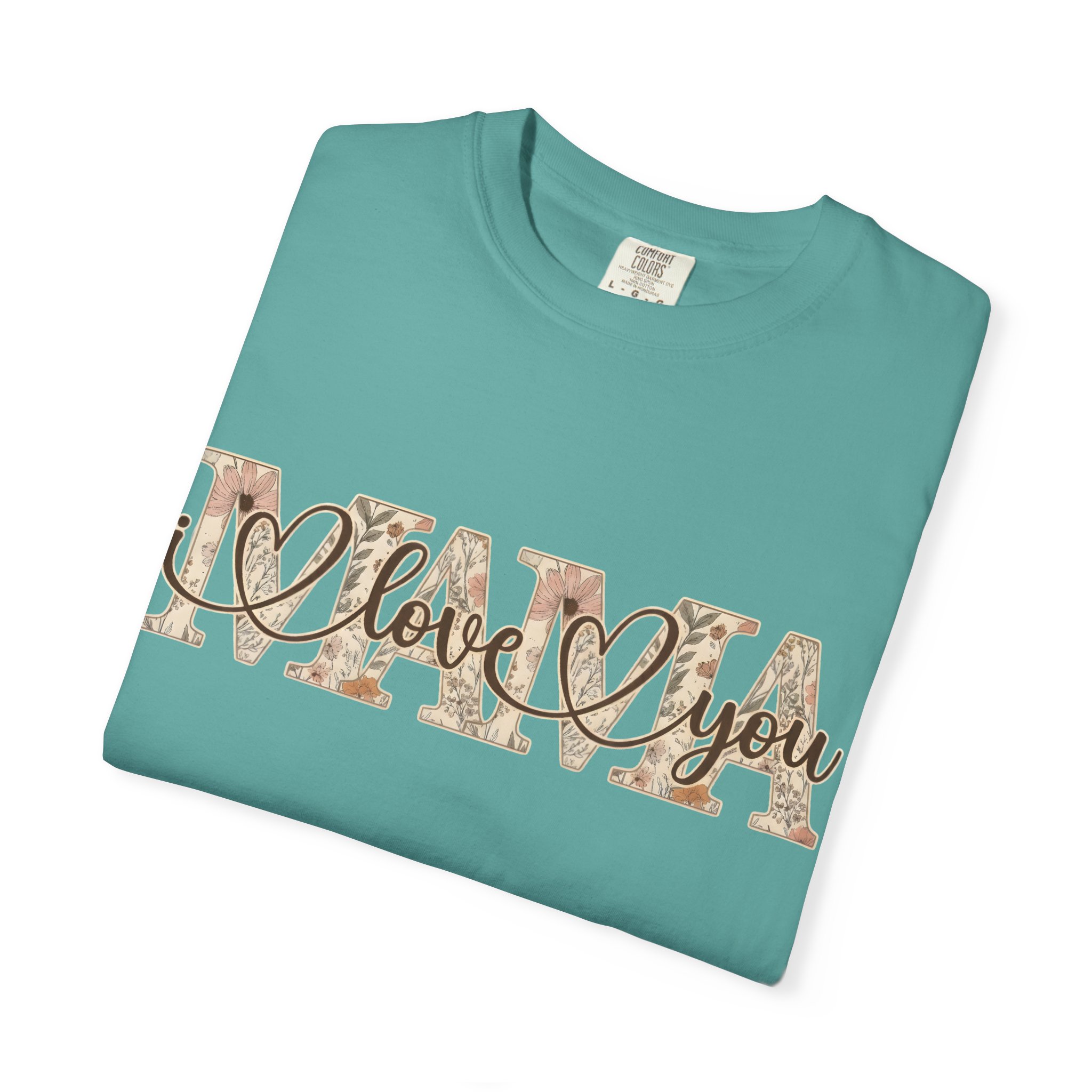 Mama I Love You T-Shirt — Floral Leopard Mom Tee - Image 62