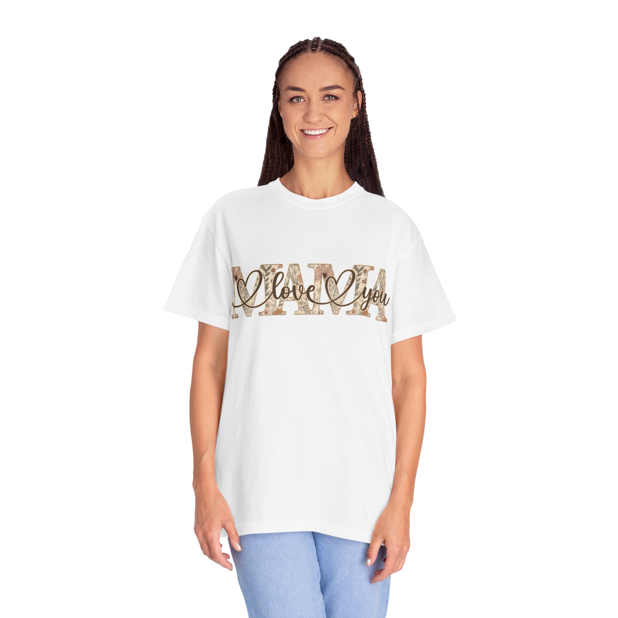 Mama I Love You T-Shirt — Floral Leopard Mom Tee