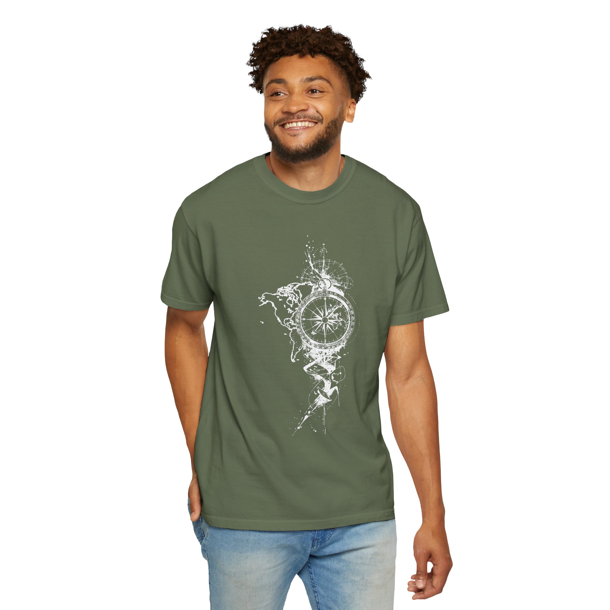 Compass Splash T-Shirt — Nautical Adventure Graphic Tee - Image 6