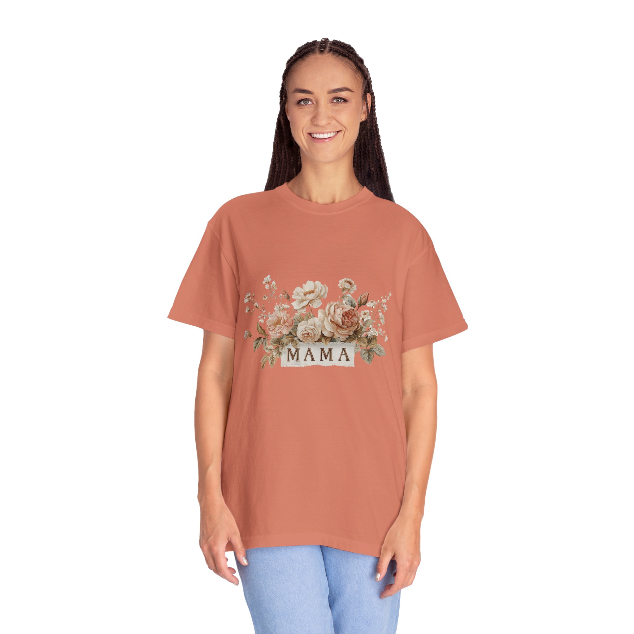 Mama Floral T-Shirt — Vintage Rose Mother's Day Tee - Image 2