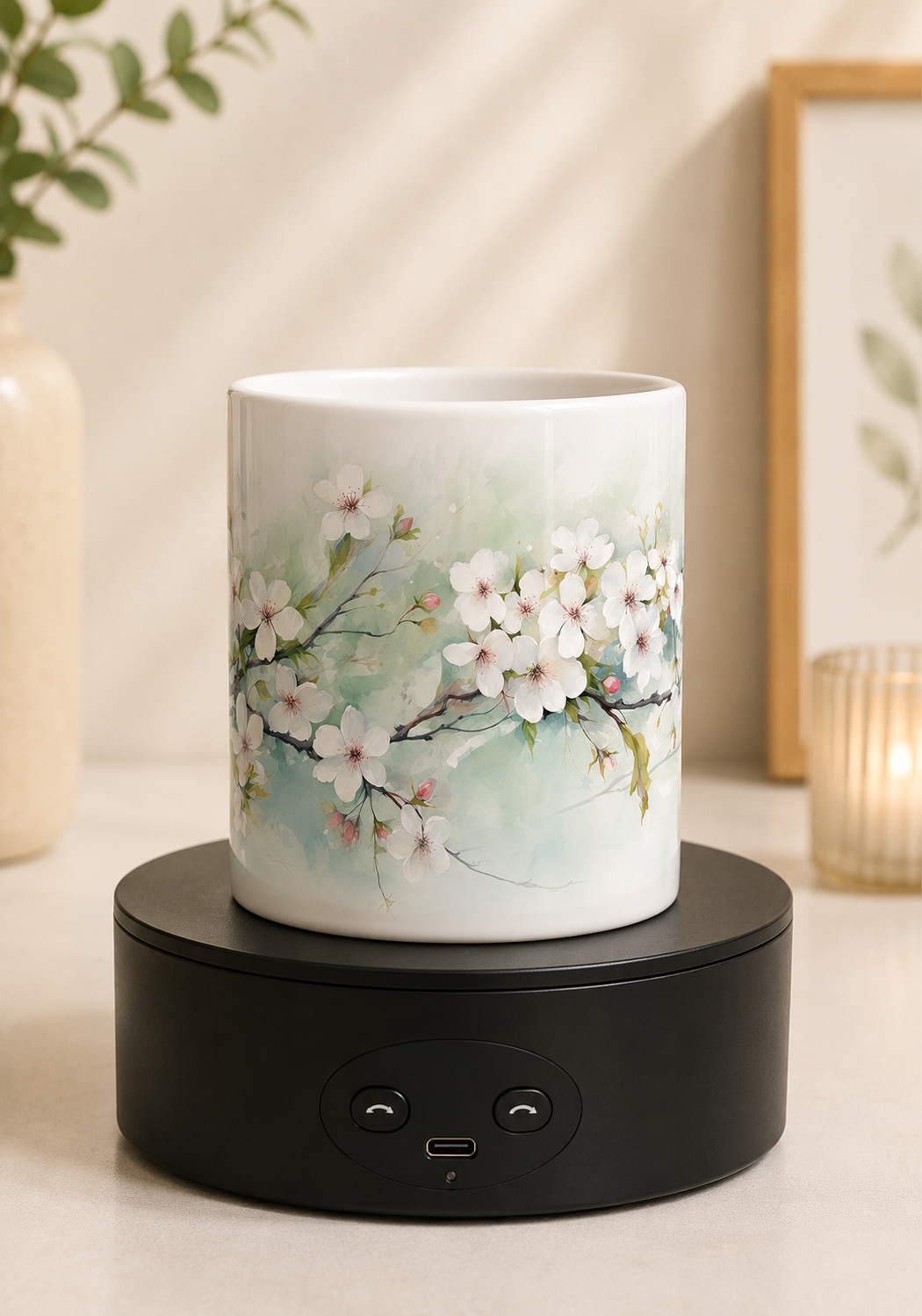 Muf White Cherry Tree Flowers - 11oz Mug